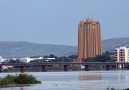 Huvudstaden Bamako. Bankpalatset