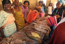 Fiskemarknad i en stad längs Niger