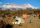 Läger på Kilimanjaro