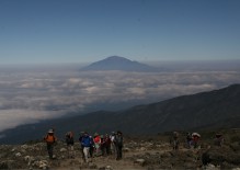 Mt Meru från Kilimanjaro