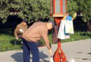 Kalligrafimålning i Himmelens park, Beijing
