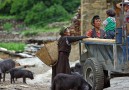 Tibetanska kvinnor i byn Kasi