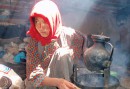 Nomad girl near the Nam Tso Lake