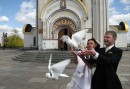 Brudpar i Moskva