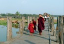 Monks on U Bein, the teak bridge outside Mandalay