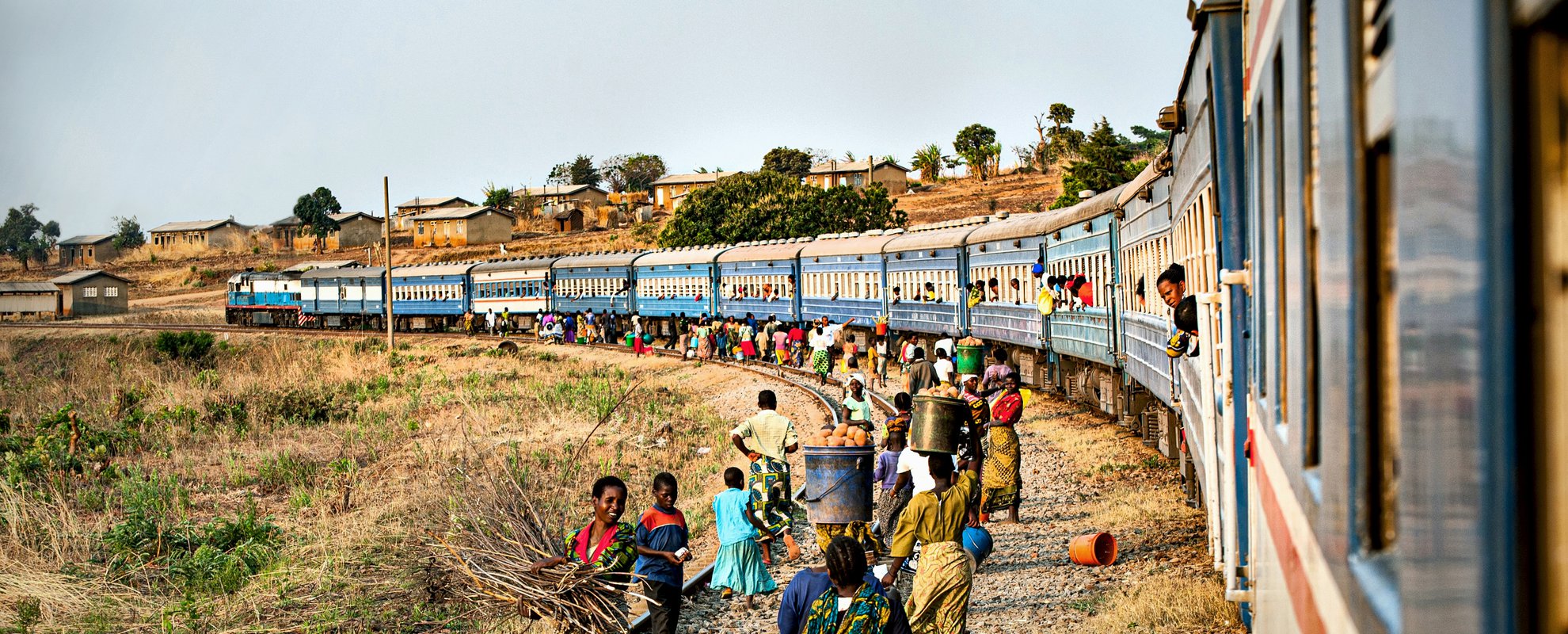 Tazara tåget som tar dig genom delar av Zambia och Tanzania