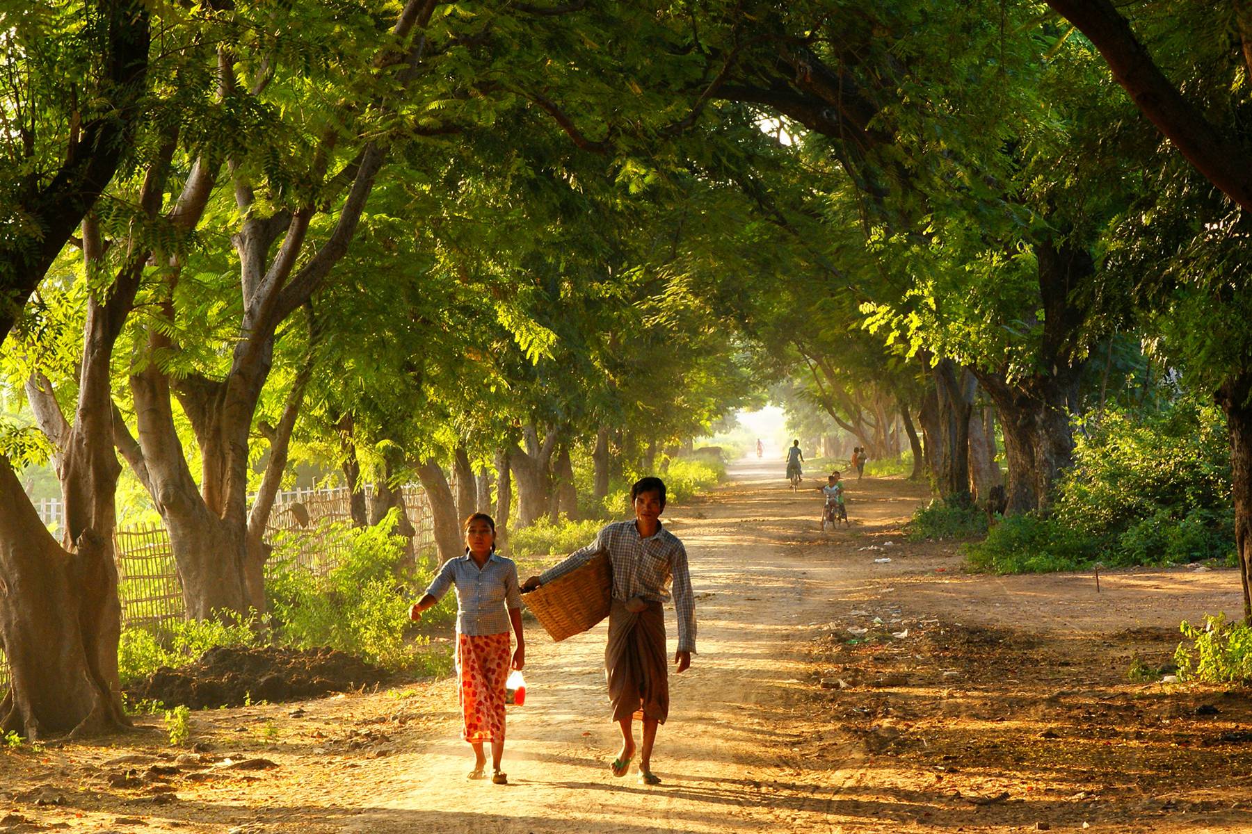 Klassiska scenerier på Burmas landsbygd
