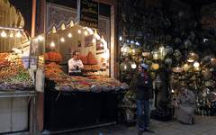 Vindlande gränder i Marrakech