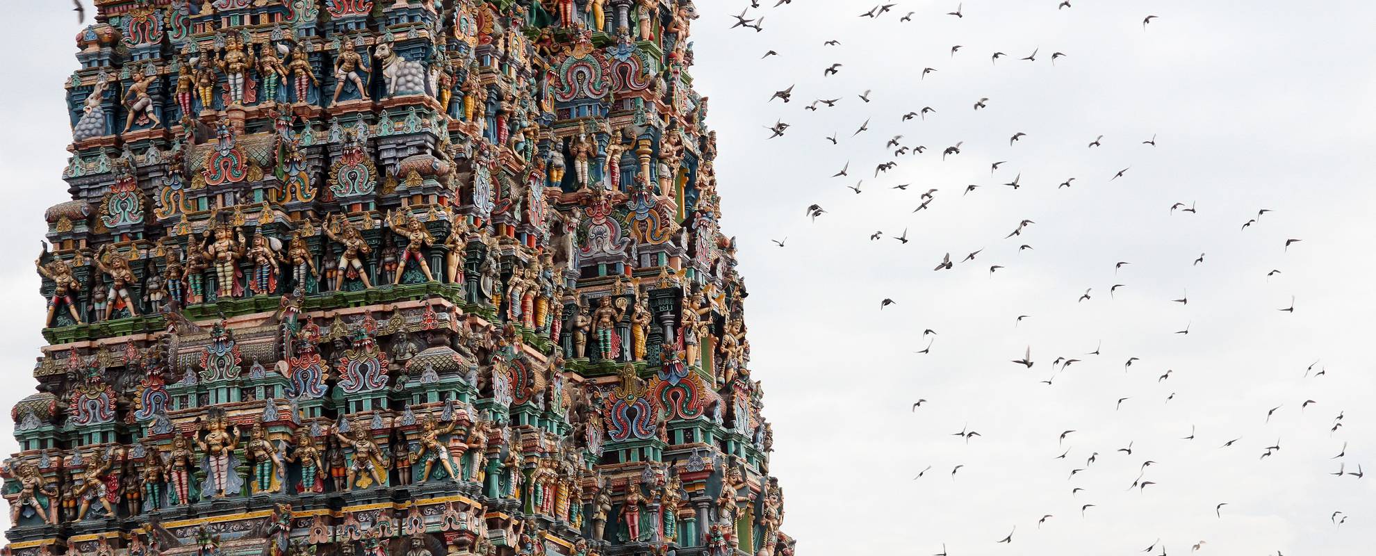 Madurai med Indiens största tempel, Shree Meenakshi