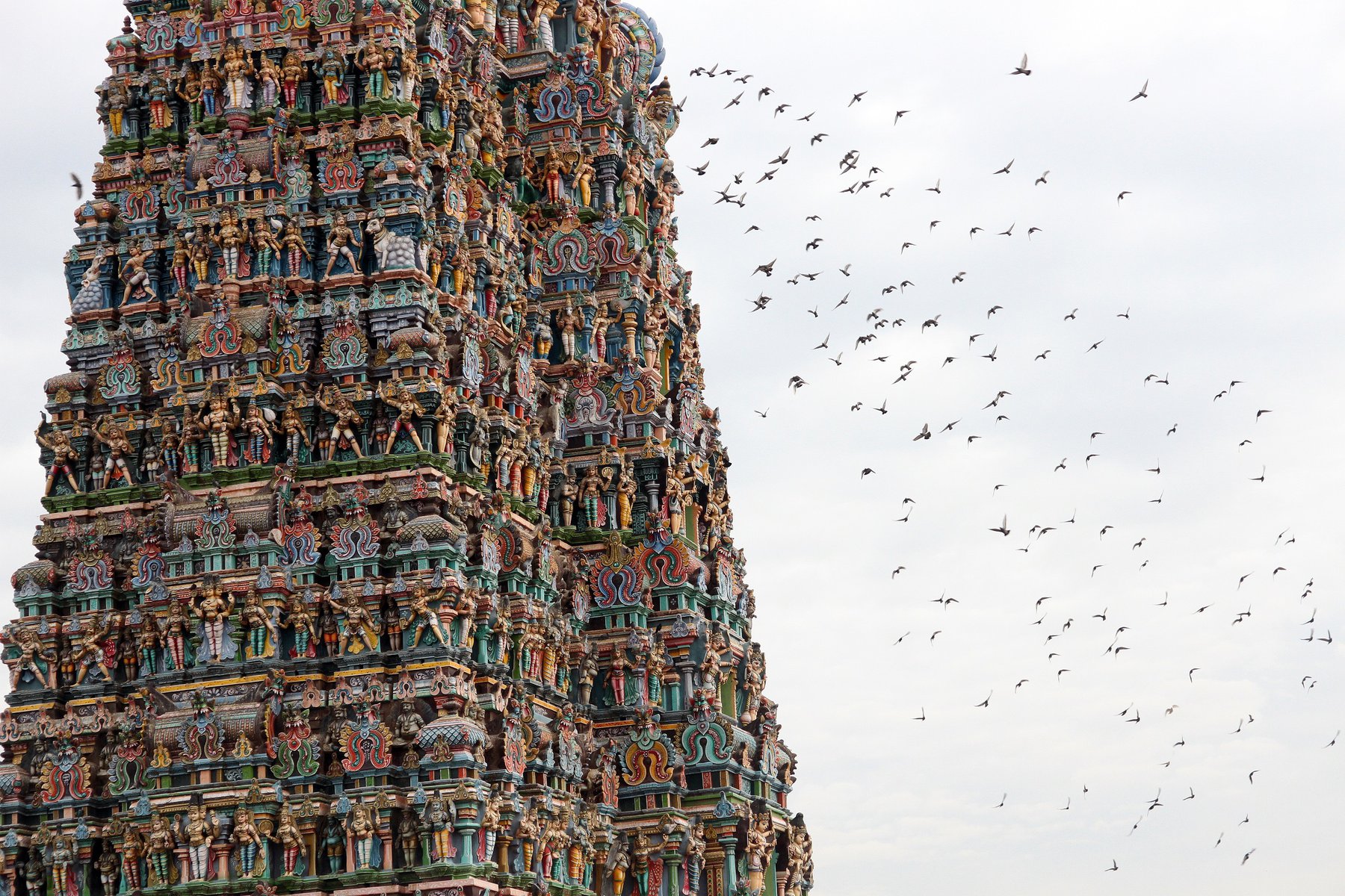 Madurai med Indiens största tempel, Shree Meenakshi