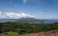 Utsikt över den aktiva vulkanen Concepción