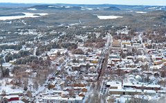 Jokkmokk sett från ovan under marknaden
