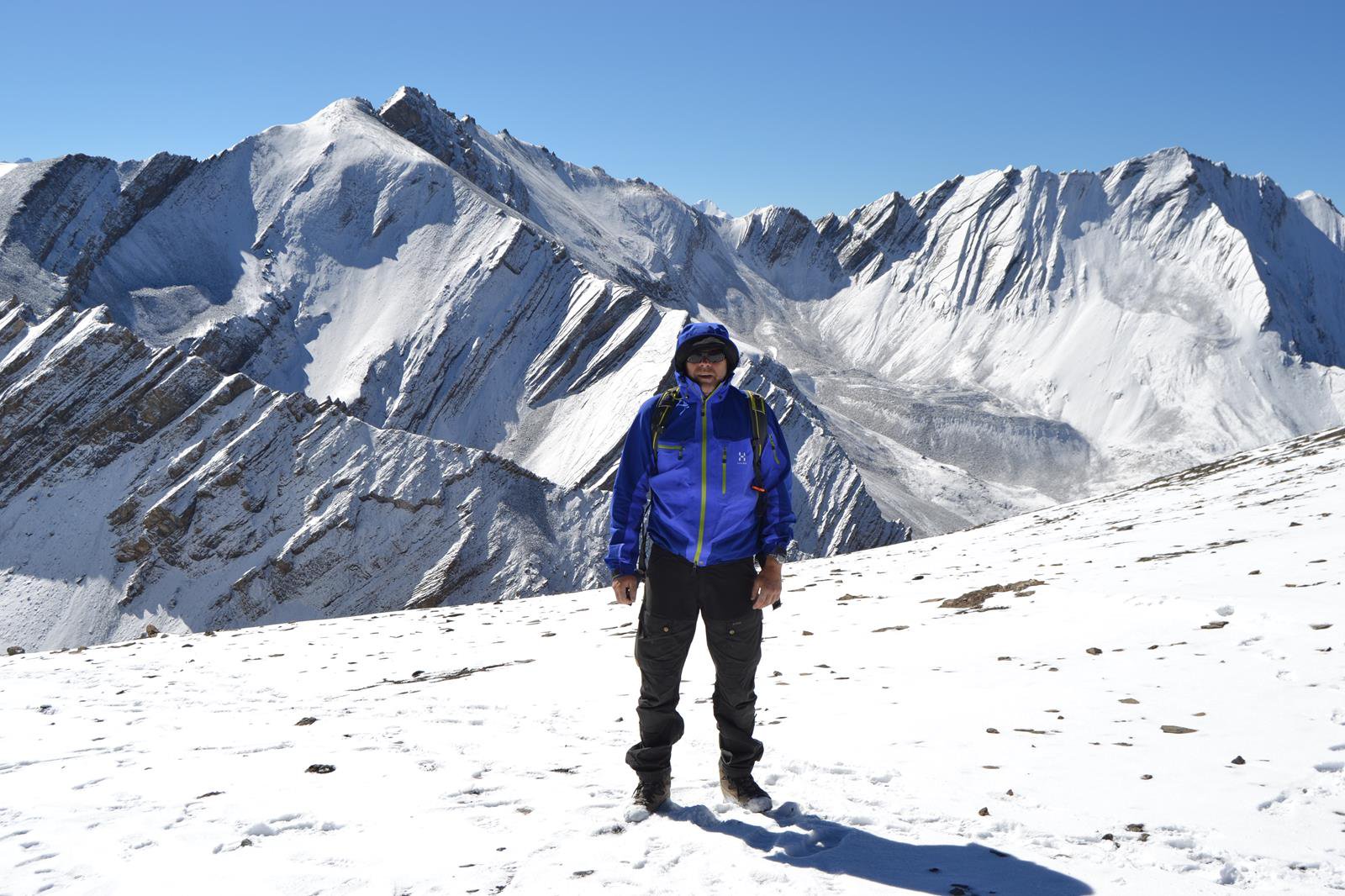 Över Kang La på 5500 meter