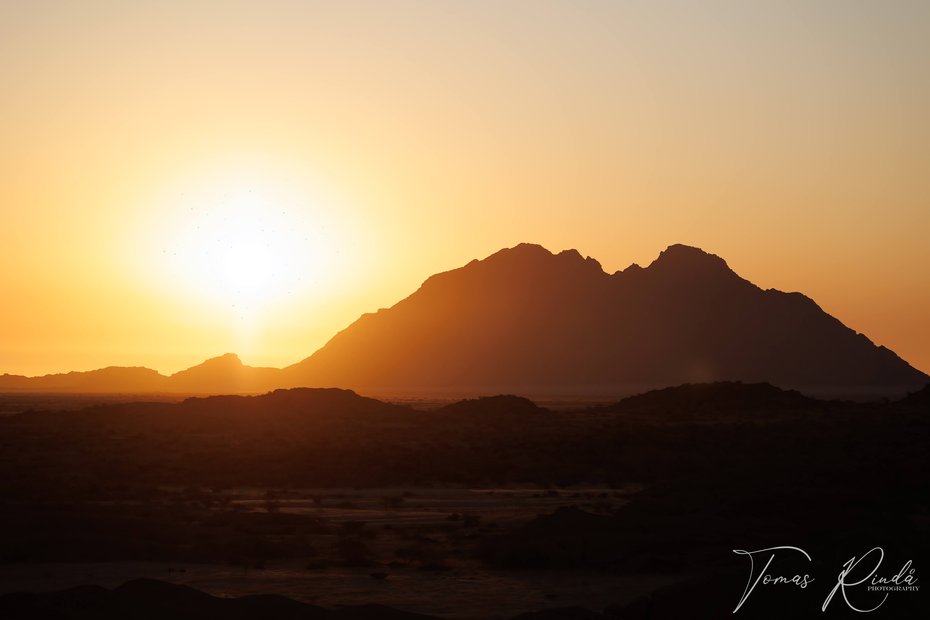 Solnedgång i Spitzkoppe. Foto: Tomas Rindå.