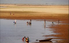 Badande människor på Madagaskar