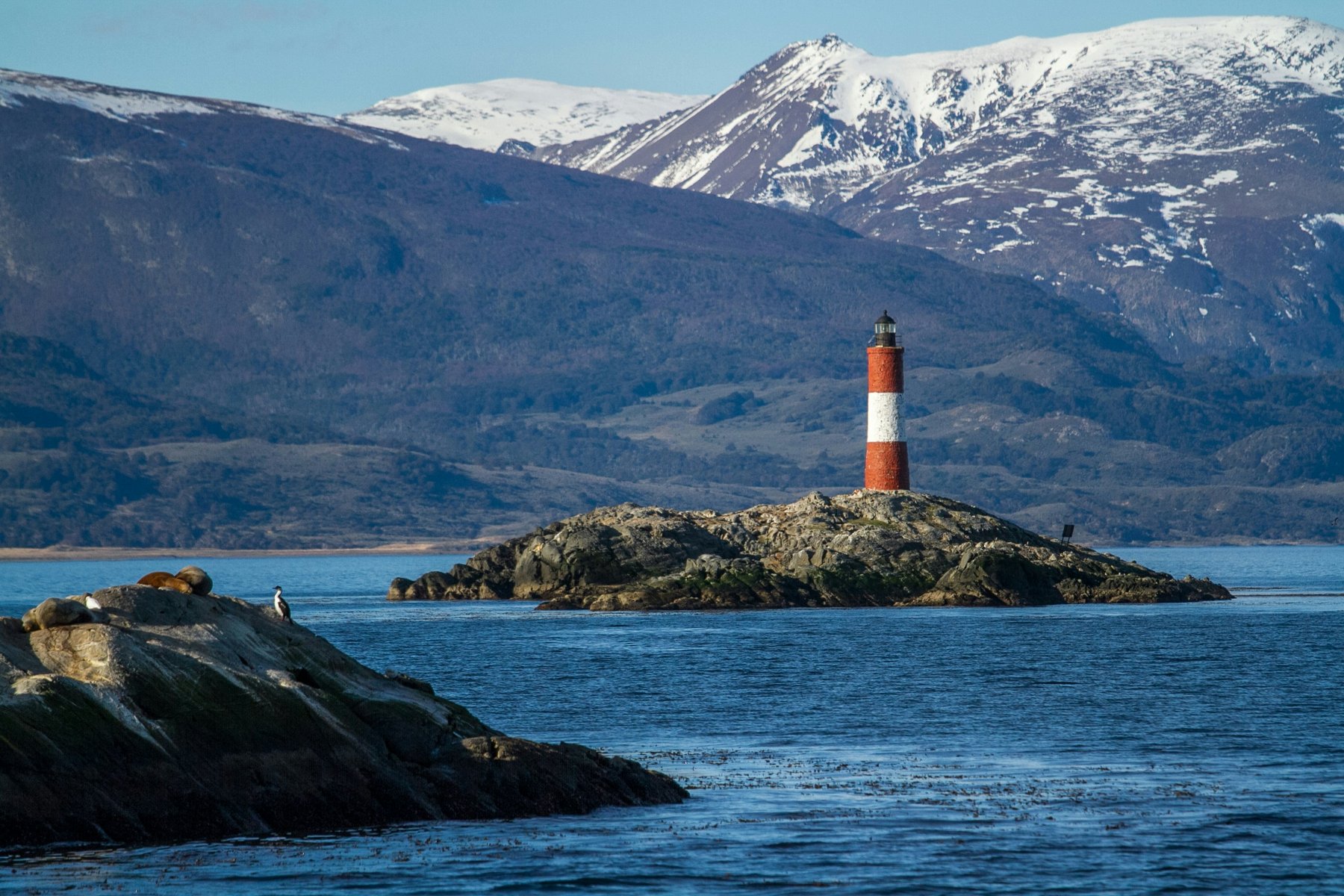 Fyren Farol Les Eclaireurs nära Ushuaia
