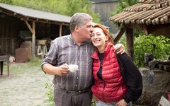 Våra varma värdar Nika & Diana på vingården Nika Vacheishvilis Marani