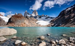 Fantastiska Laguna de los tres vid Fitz Roy