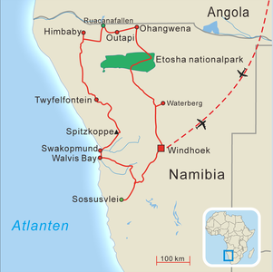 Namibia karta