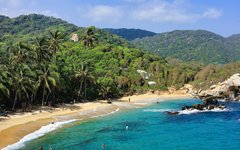 Härliga stränder utanför Santa Marta