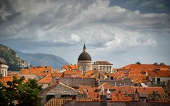 Medeltida staden Dubrovnik vid Adriatiska havet