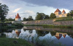 Slottet i Kuressaare på ön Ösel