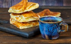 Khachapuri med ost är en georgisk läckerhet