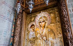 Vackra ikoner i Meteoras kloster