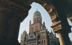 Tågstationen i Mumbai