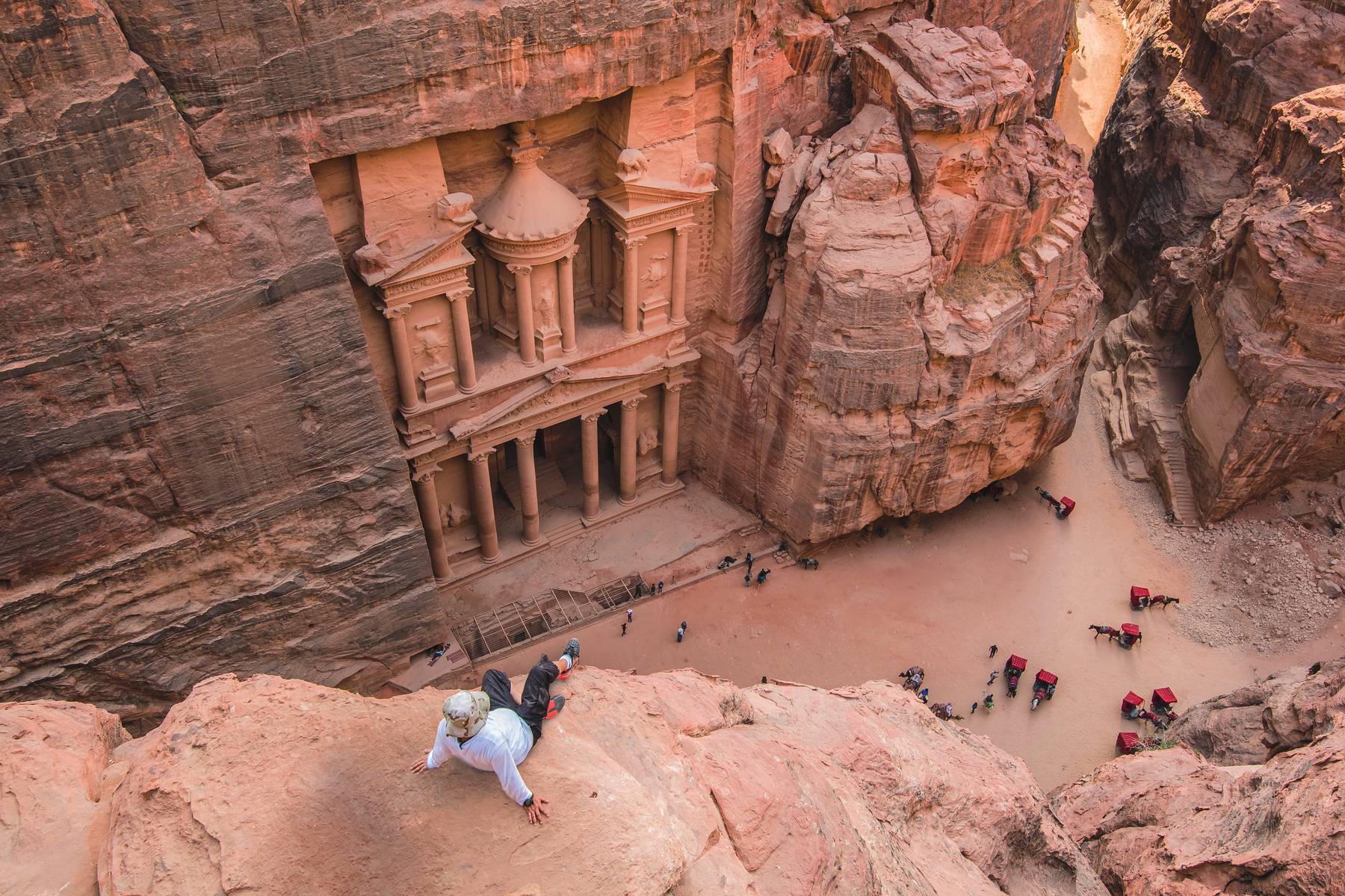 Världsarvet Petra är en av resans höjdpunkter