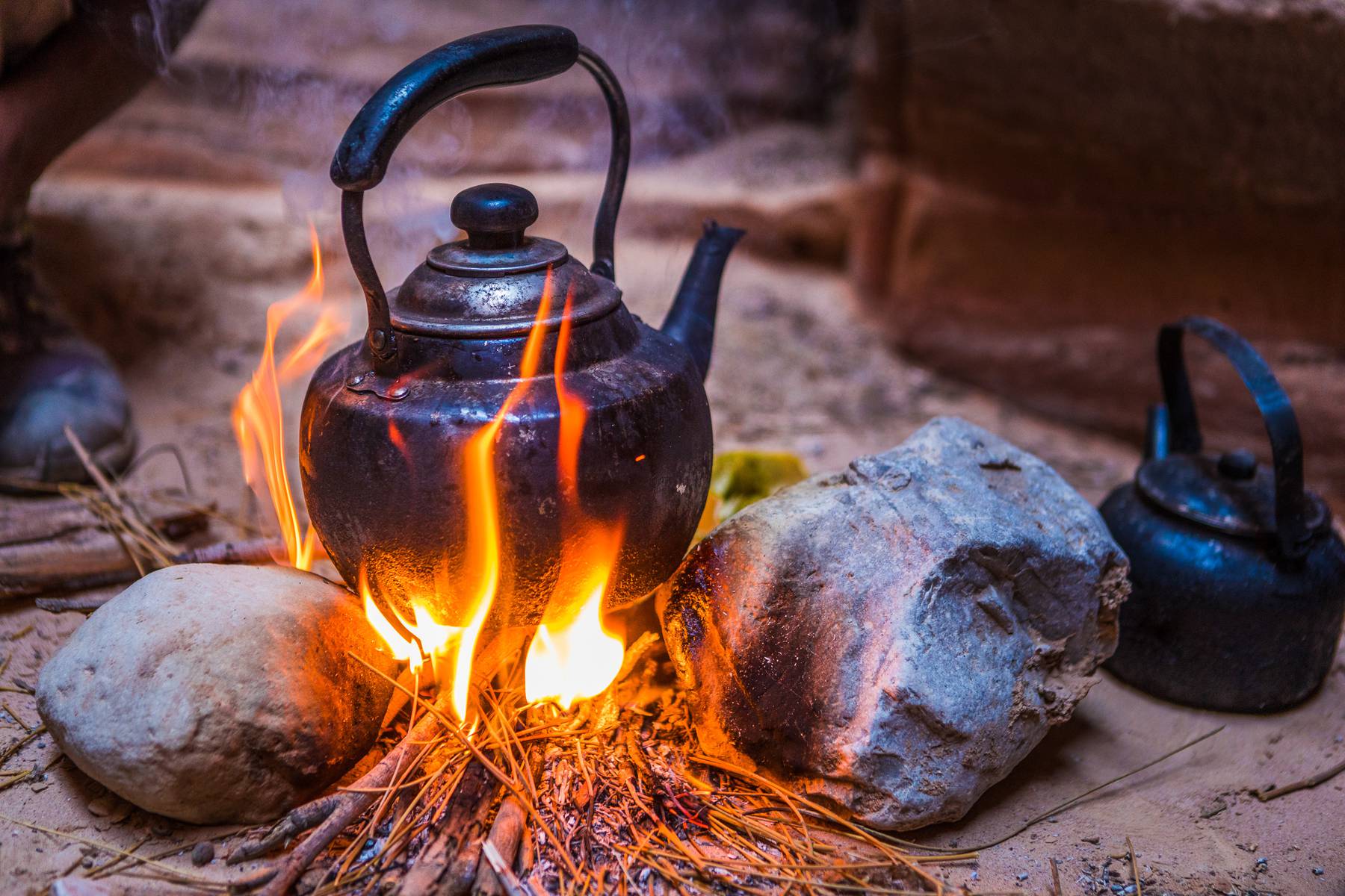Det bjuds på mycket te under vandringen och i Wadi Rum
