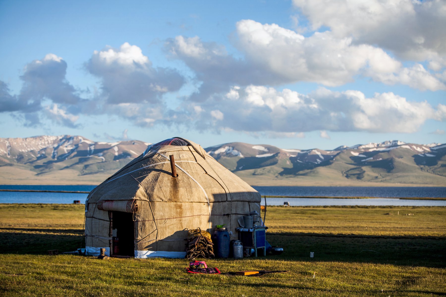 Jurtorna är en viktig del av den kirgiziska nomadkulturen