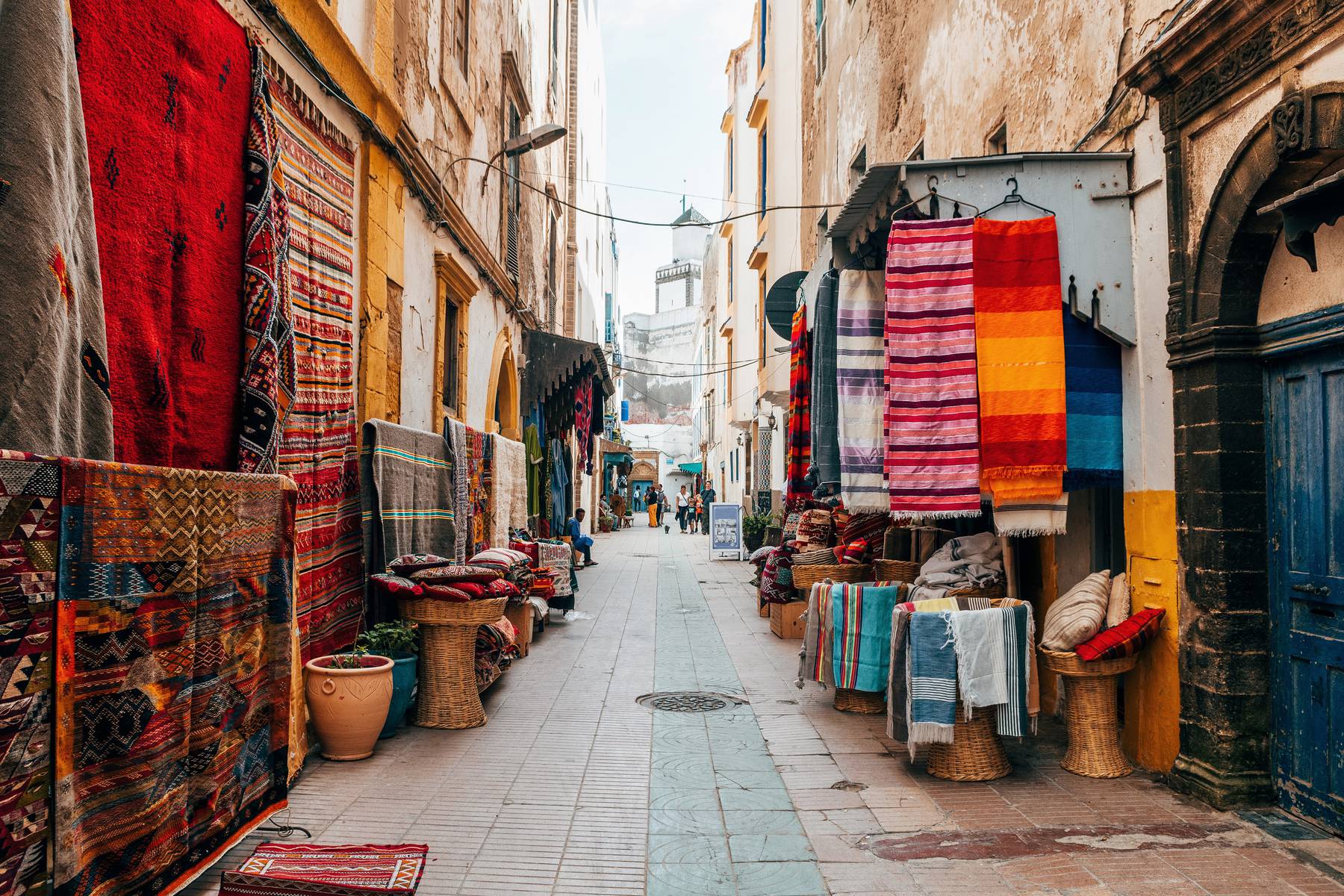 En av många mysiga gränder i Essaouira