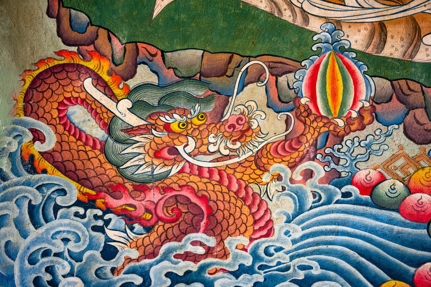 Vackra målningar i Kagbeni gompa