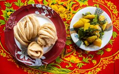 Tibetansk tingmo och potatiscurry