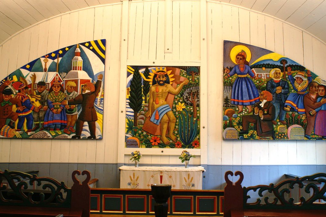 Den berömda altartavlan i Jukkarjärvi kyrka av Bror Hjorth