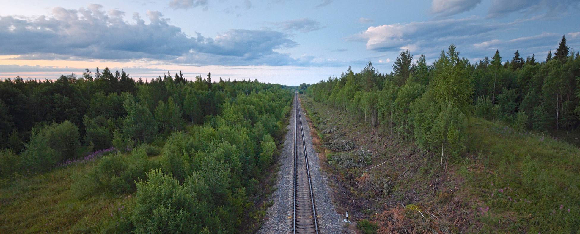 Tåg genom ryska Karelen