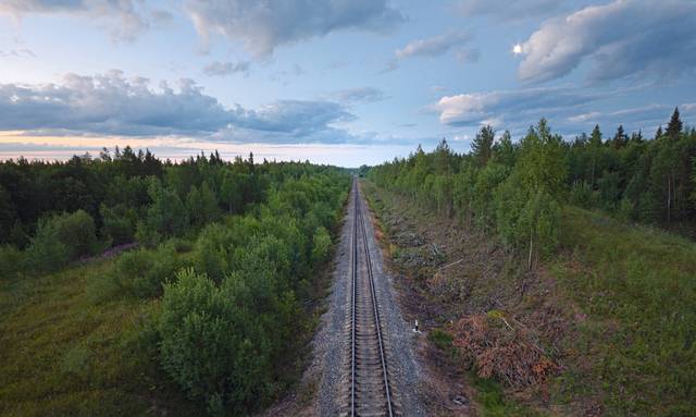 Tåg genom ryska Karelen