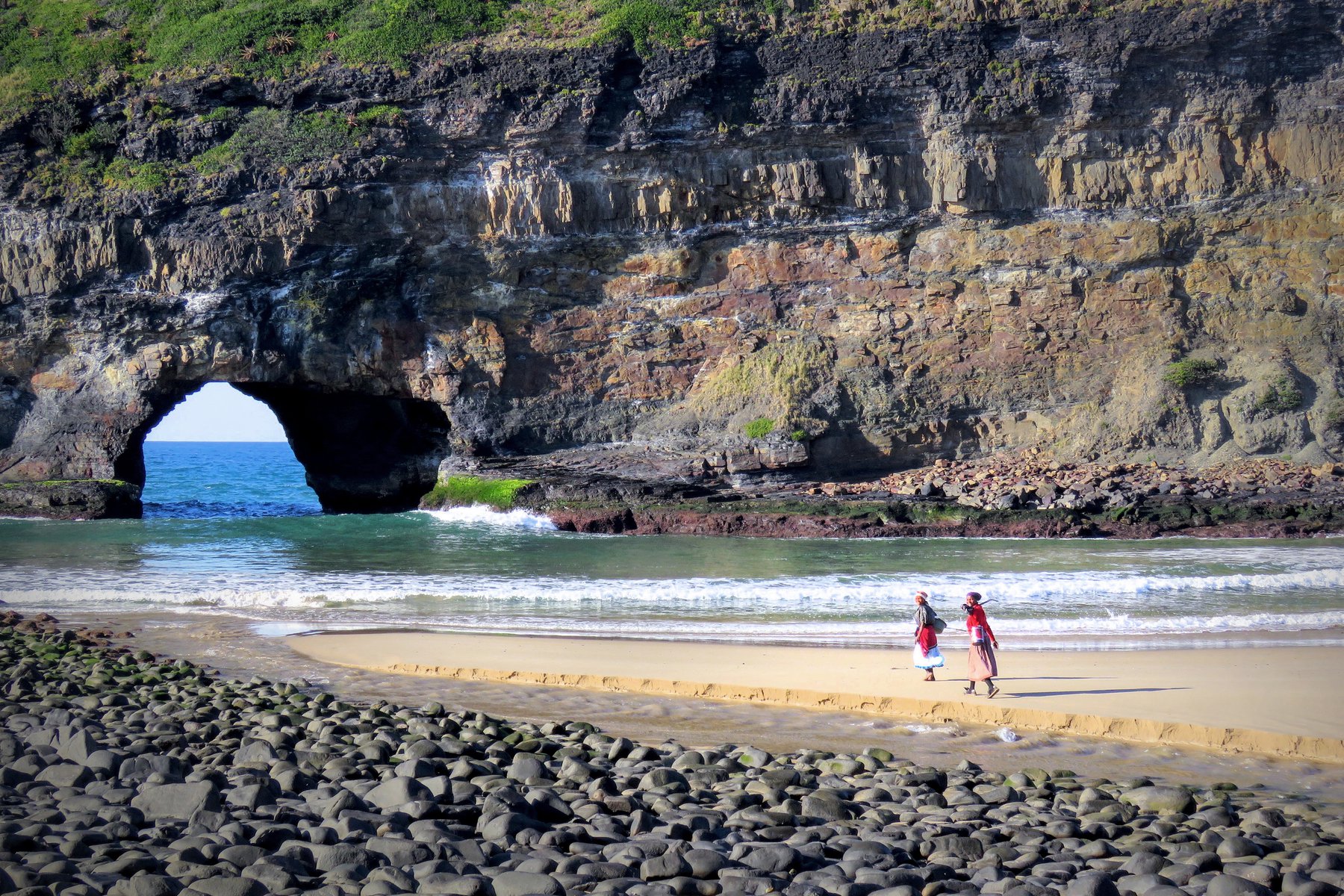 Xhosakvinnor vid Wild Coast