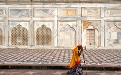 Pilgrim vid Taj Mahal