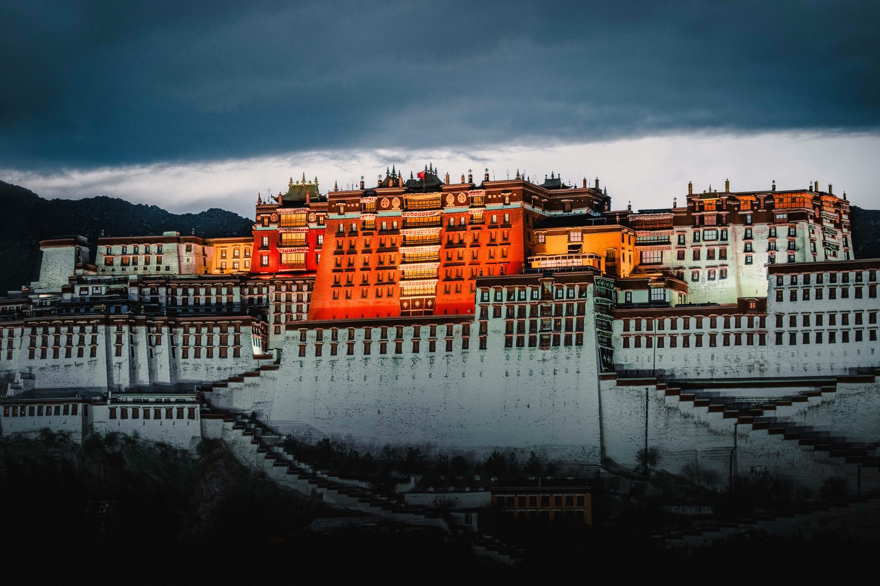 Det mäktiga Potala palatset i Lhasa