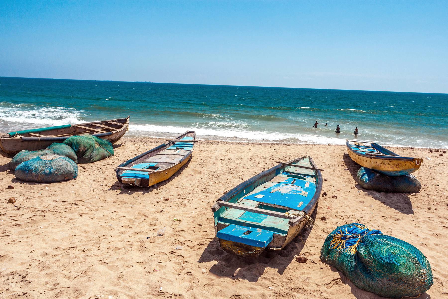 Stranden vid Visakhapatnam