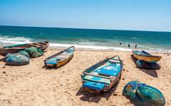 Stranden vid Visakhapatnam