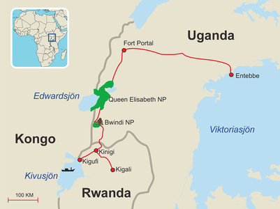 Uganda & Rwanda-karta