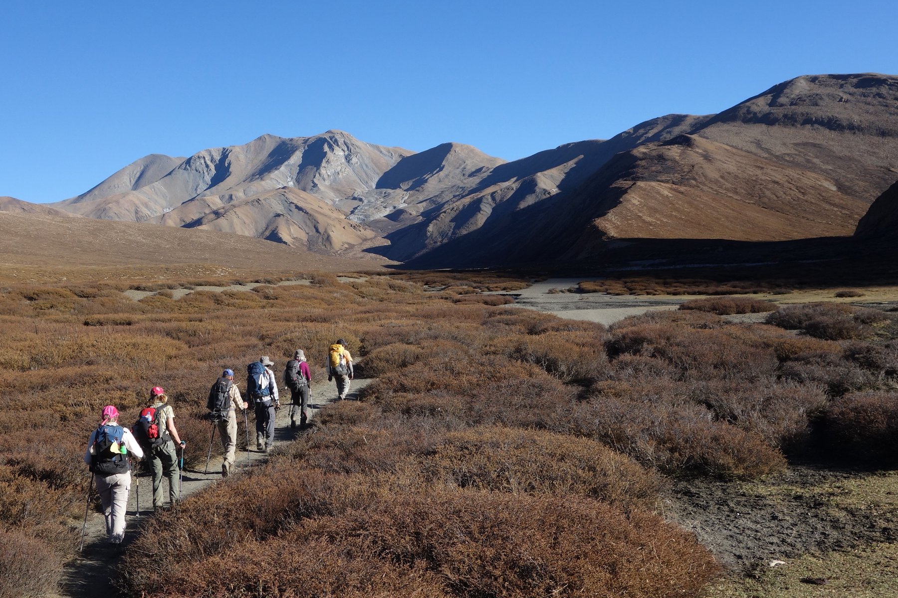 Vandring Nepal mot byn Rakpa