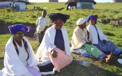 Xhosa-kvinnor i Niqileni by