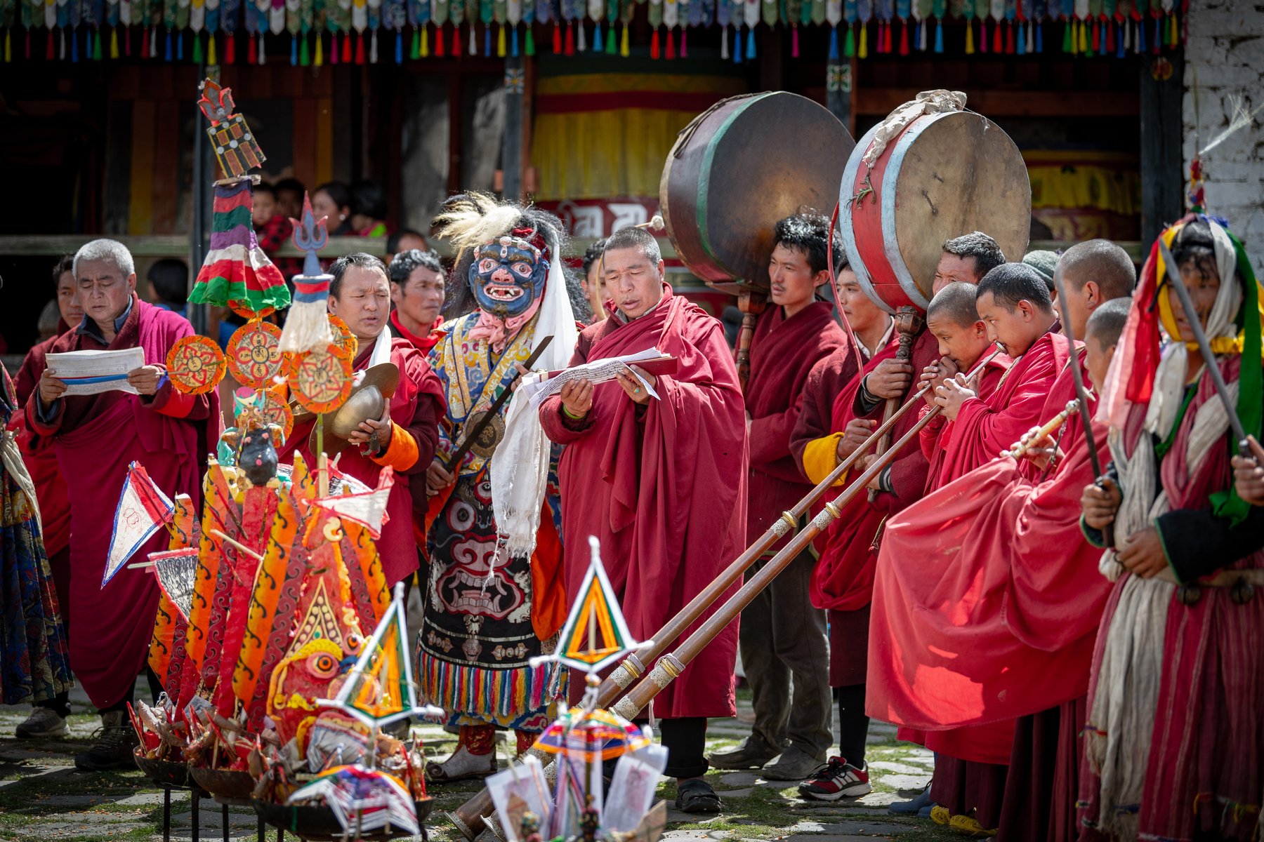 Festival i östra Bhutan