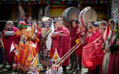 Festival i östra Bhutan