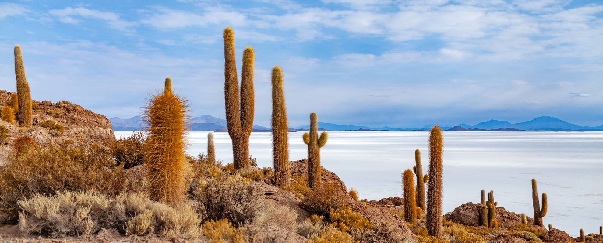Spektakulära saltöknen Salar de Uyuni