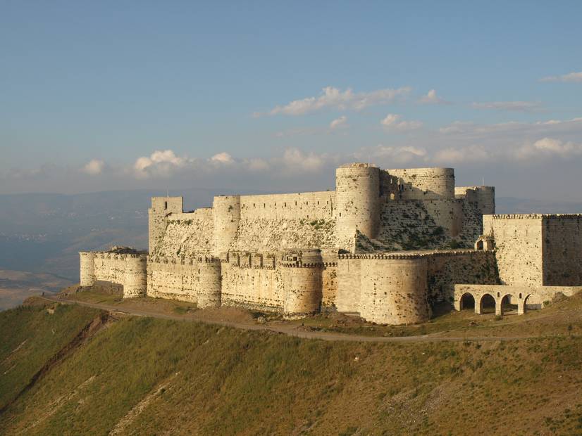 Den magnifika korsriddarborgen Krak des Chevaliers